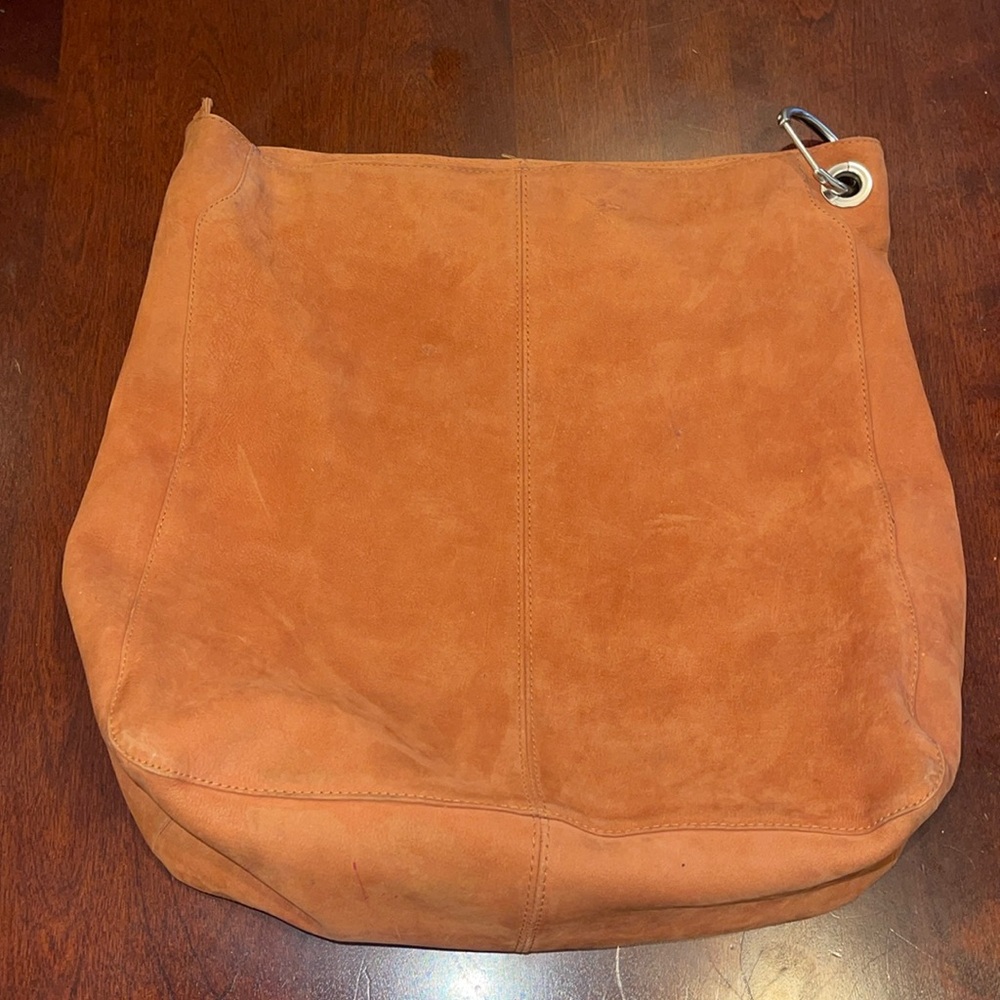 26099The Territory Ahead Hobo Bag Shoulder Purse Large Camel Genuine Nubuck Boho